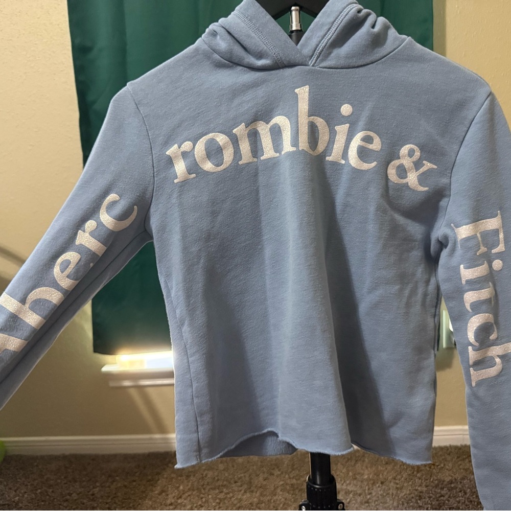 Abercrombie Kids Light Blue Logo Hoodie